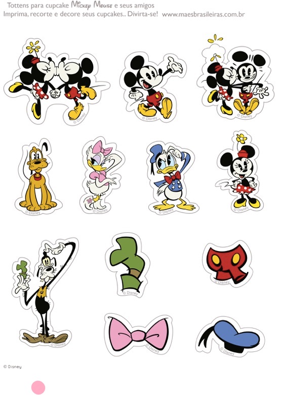 Tottens para Cupcake Mickey Mouse