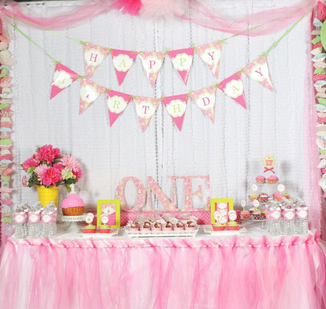 Festa de 1 ano – Tema Cupcake – Meninas