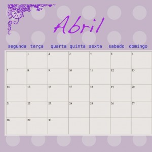 Calendário pra impressão