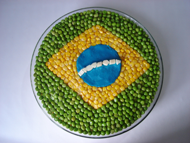 Torta de Frango no clima Copa do Mundo Brasil