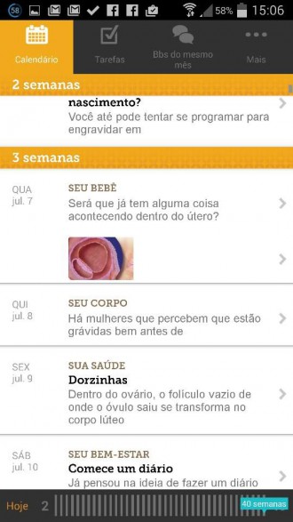 app Gravidez - Baby Center