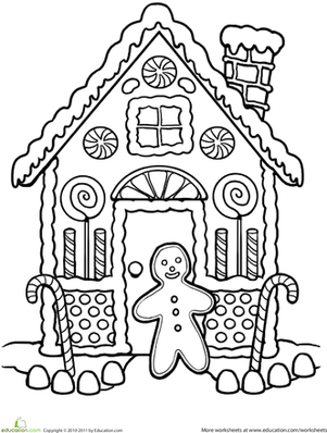Desenhos de Natal para imprimir e colorir gingerbread