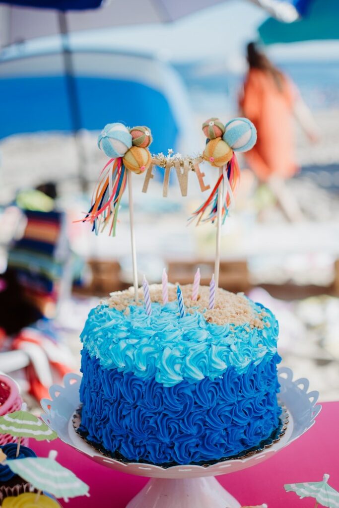 Festa de aniversário na praia - Bolo